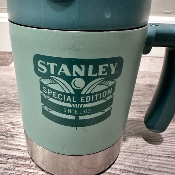 Vintage Stanley “Special Edition” Teal Handled Steel Travel Mug; 18 OZ - Picture 2 of 13